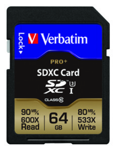 Verbatim przedstawia karty Pro+ SD do szybkiej rejestracji ujęć ultra HD na aparatach cyfrowych lub dronach