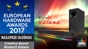 Sound BlasterX Katana zdobywa prestiżową nagrodę EUROPEAN HARDWARE AWARDS 2017 za najlepsze głośniki