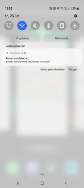 powiadomienie o ruchu