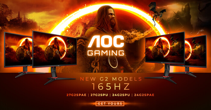 Monitory AOC z popularnej serii G2 teraz  z odświeżaniem 165 Hz