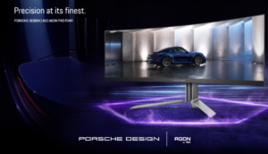 Szeroki jak przednia szyba auta sportowego – monitor QD-OLED od Porsche Design i AGON by AOC