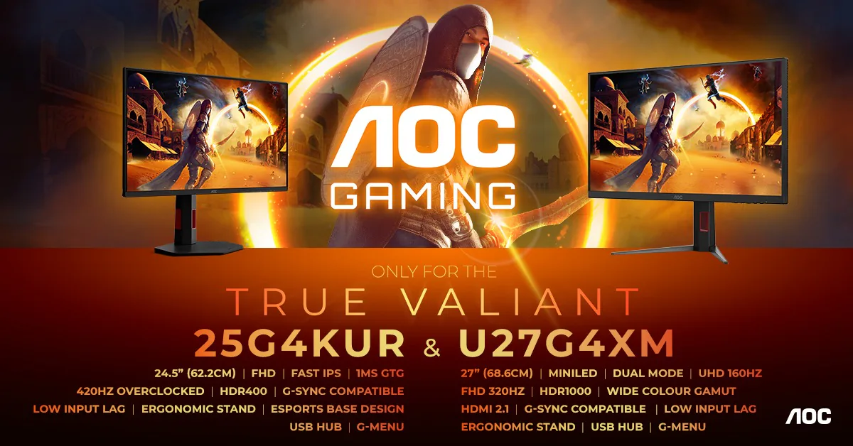 Monitory Mini-LED 4K oraz Full HD 420 Hz od AOC GAMING