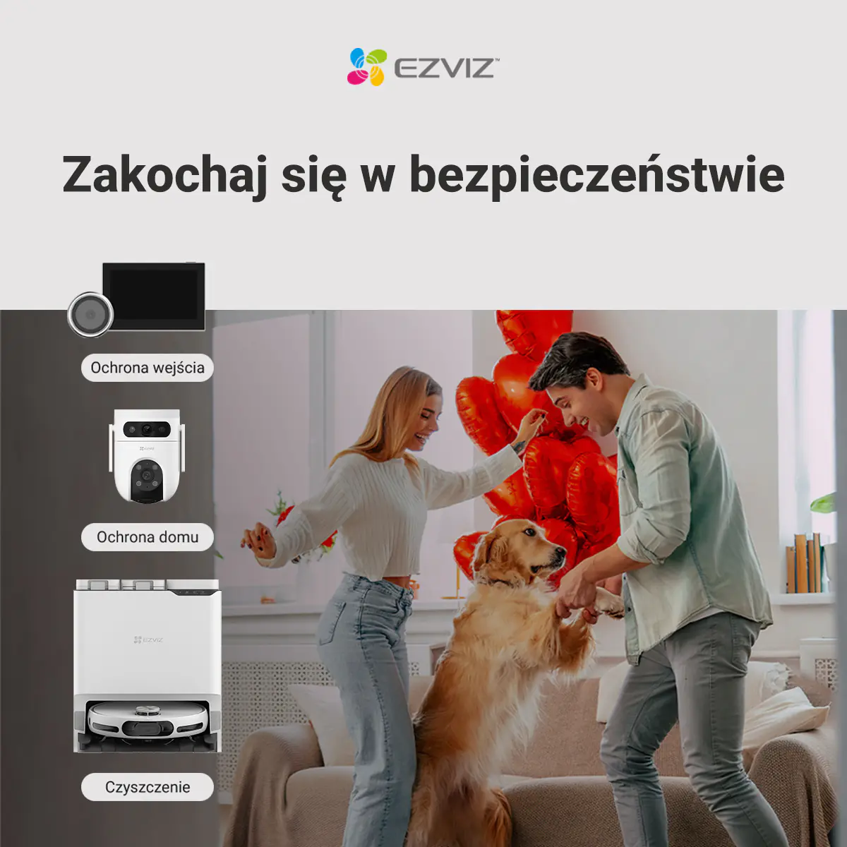 Zakochaj się w bezpieczeństwie. Walentynkowa promocja EZVIZ na inteligentne urządzenia do domu