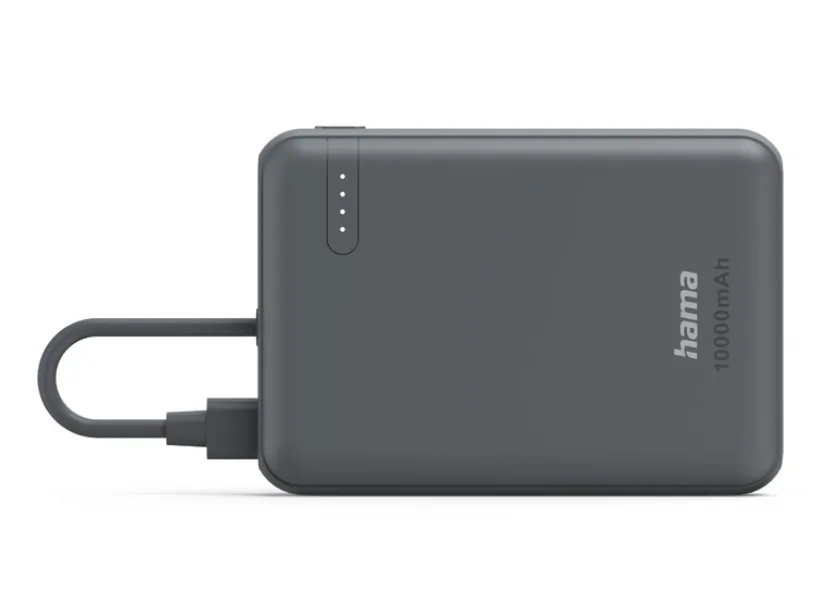 Energetyczny samograj. Poznajcie powerbank Hama Travel o pojemności 10000 mAh z wbudowanym kablem – HAMA