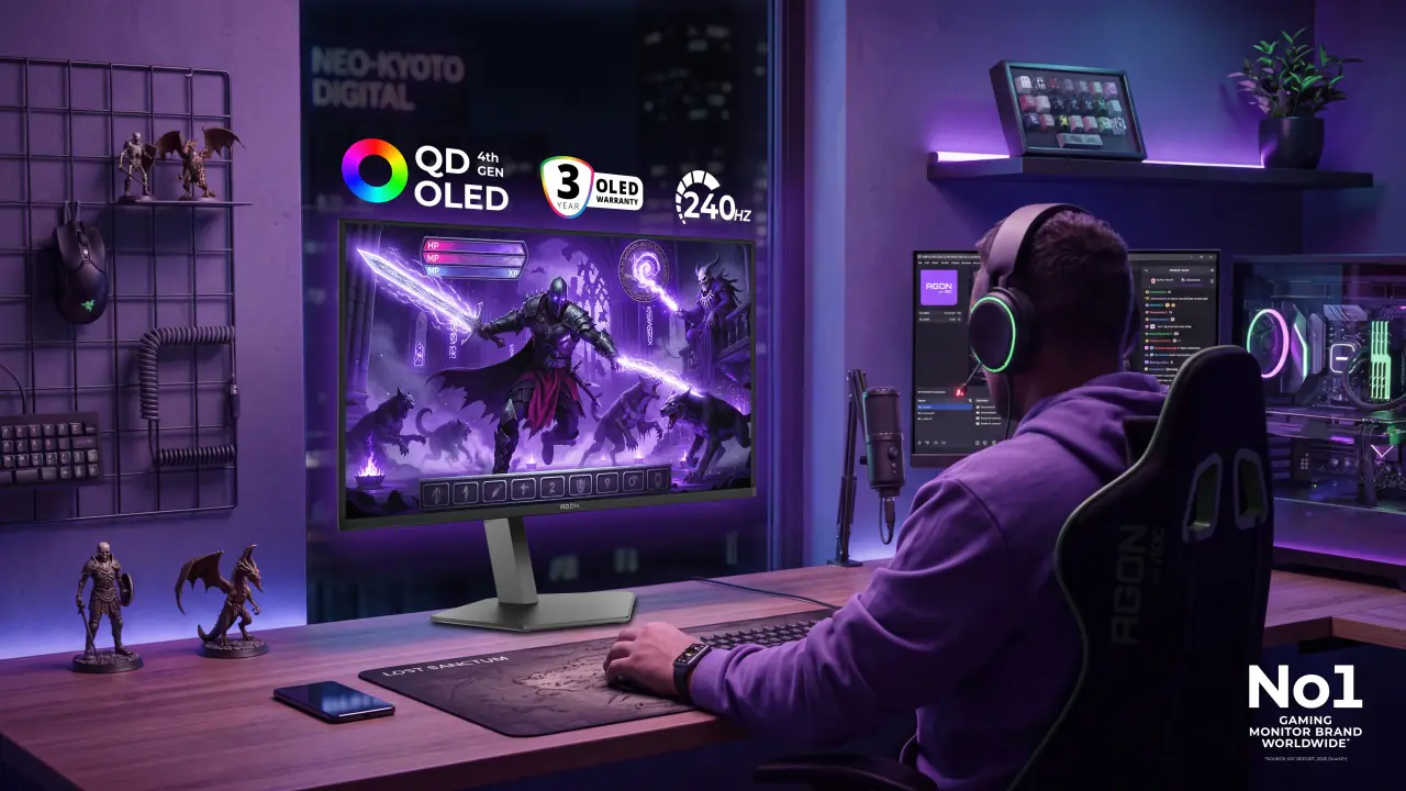 31,5-calowy QD-OLED – odświeżenie flagowego monitora AGON by AOC