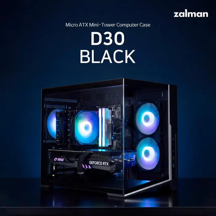 Zalman D30 — panoramiczna obudowa mATX z dwukomorowym wnętrzem